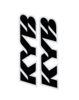 Two black KYB logos on a white background
