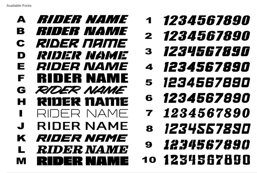 Honda 'SPEED' Series Number Plate Graphics