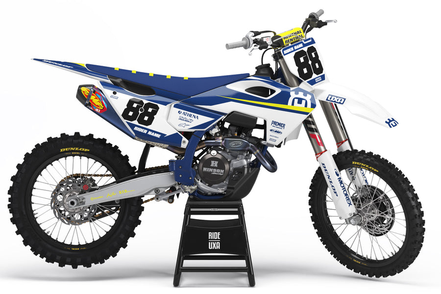 Husqvarna 'STEADFAST' Navy/Yellow Graphic Kit