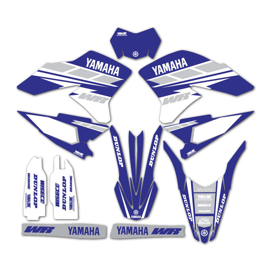 YAMAHA WR 250R WR250X Blue Graphics Kit  Decals Stickers Fits 2008-2021 21mil