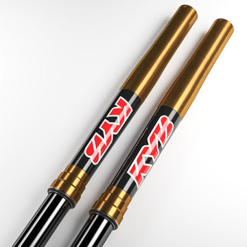 KYB Black-Red-White Fork Graphic Set