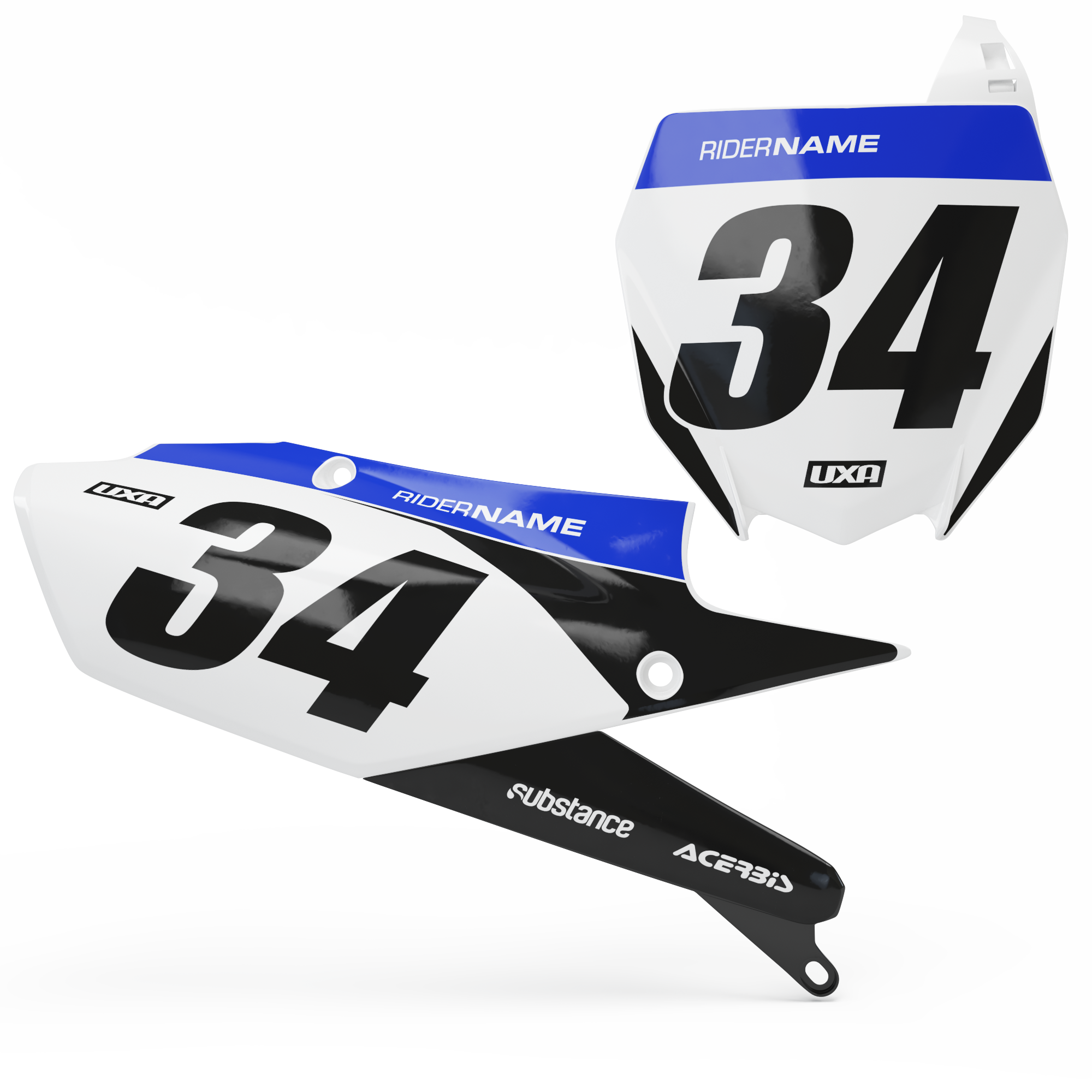 Yamaha 'D1' Series Number Plate Graphics